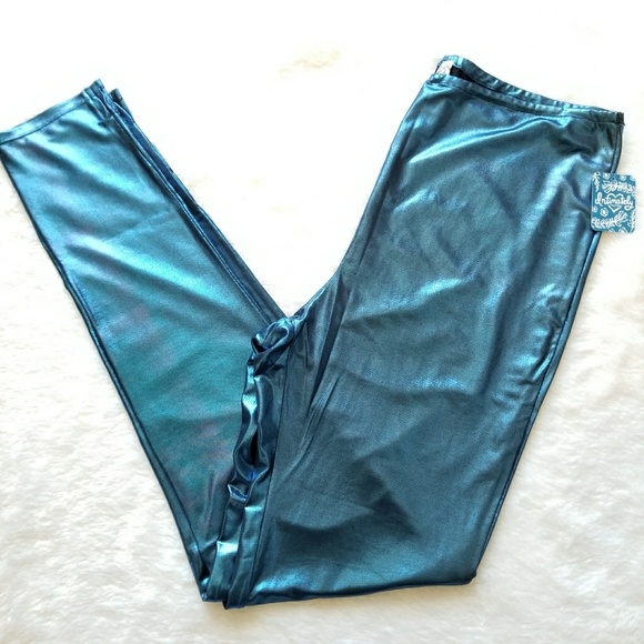 *SOLD*Free People Metallic Blue Legging! - Picture 6 of 8